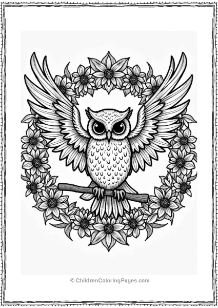 Trippy Theme Owl Mandala Coloring Page Free PDF Printable