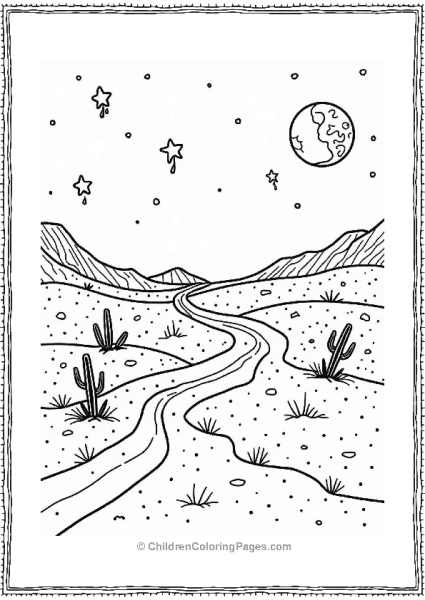 Trippy Theme Trippy Desert With Melting Stars Free PDF Printable