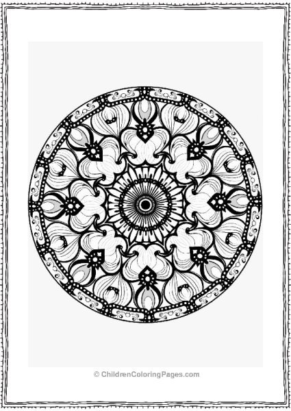 Trippy Theme Trippy Mandala With Spirals And Stars Free PDF Printable