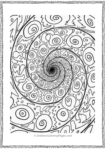 Trippy Theme Trippy Spiral Mandala For Kids Free PDF Printable