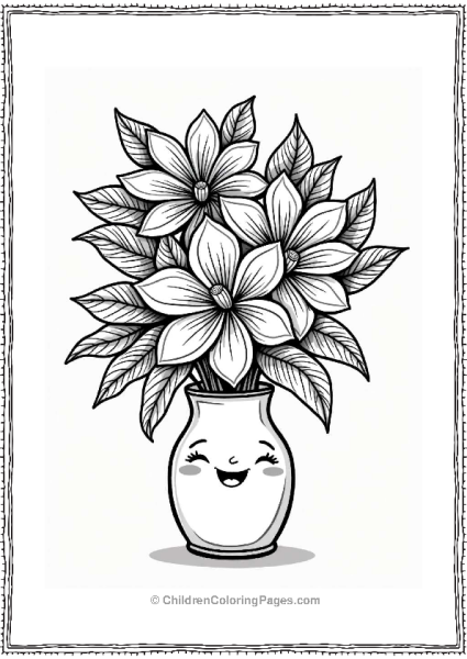 Tropical Flowers In A Fun Vase Free PDF Printable