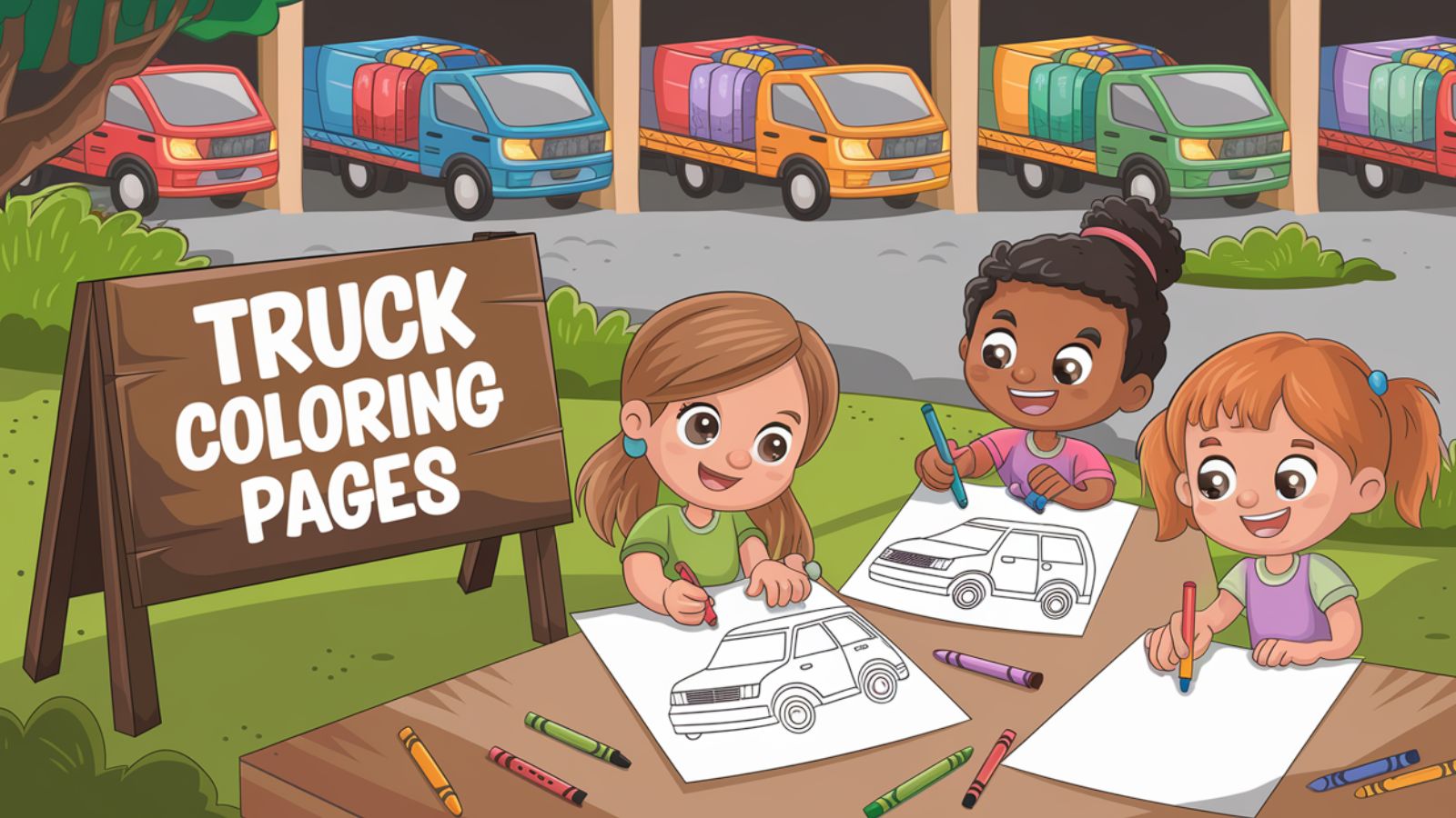 Truck Coloring Pages – Free PDF Printables For Kids 🚚🚚🚛