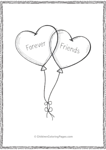 Two Interveined Baloons Free PDF Printable