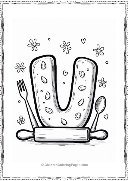 U Shaped Pasta With Kitchen Utensils Free PDF Printable