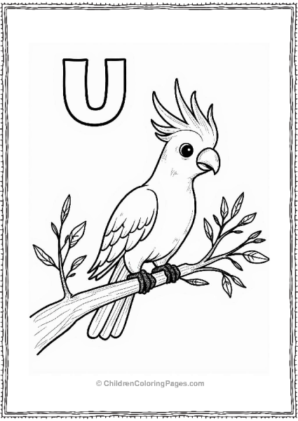 Umbrella Cockatoo In A Tree Free PDF Printable