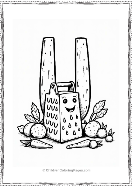 Unique Grater With Cheese And Veggies Free PDF Printable