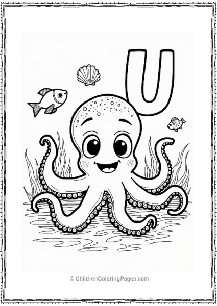 Unique Octopus Coloring Page Free PDF Printable