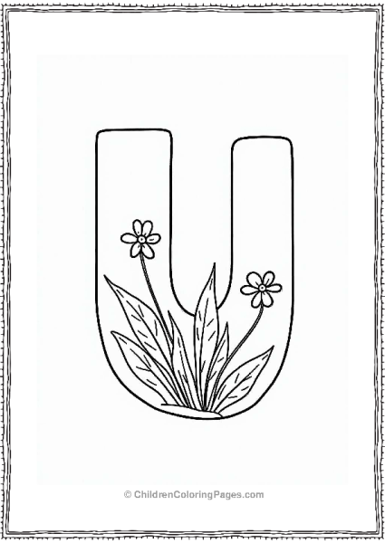 Unique Upland Cress Plant Coloring Page Free PDF Printable