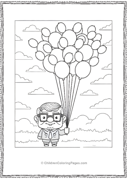 Up Carl With Balloons Free PDF Printable