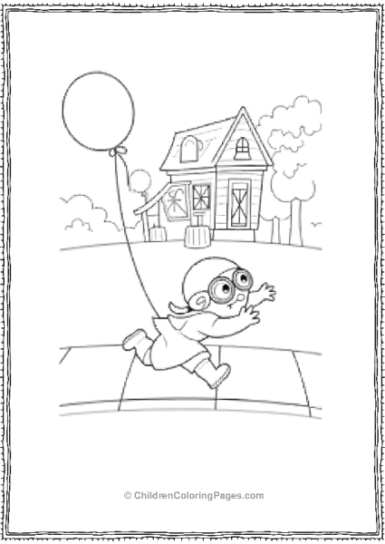 Up Young Ellie Running With A Balloon Free PDF Printable