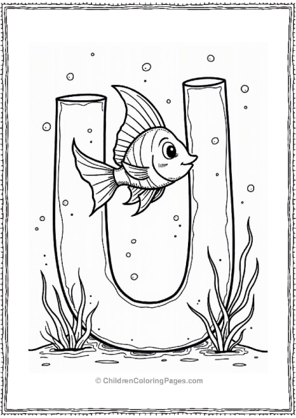 Uplifting Angelfish Swimming Upward Free PDF Printable