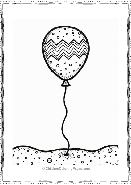 Valentine’s Balloon With Patterns Free PDF Printable