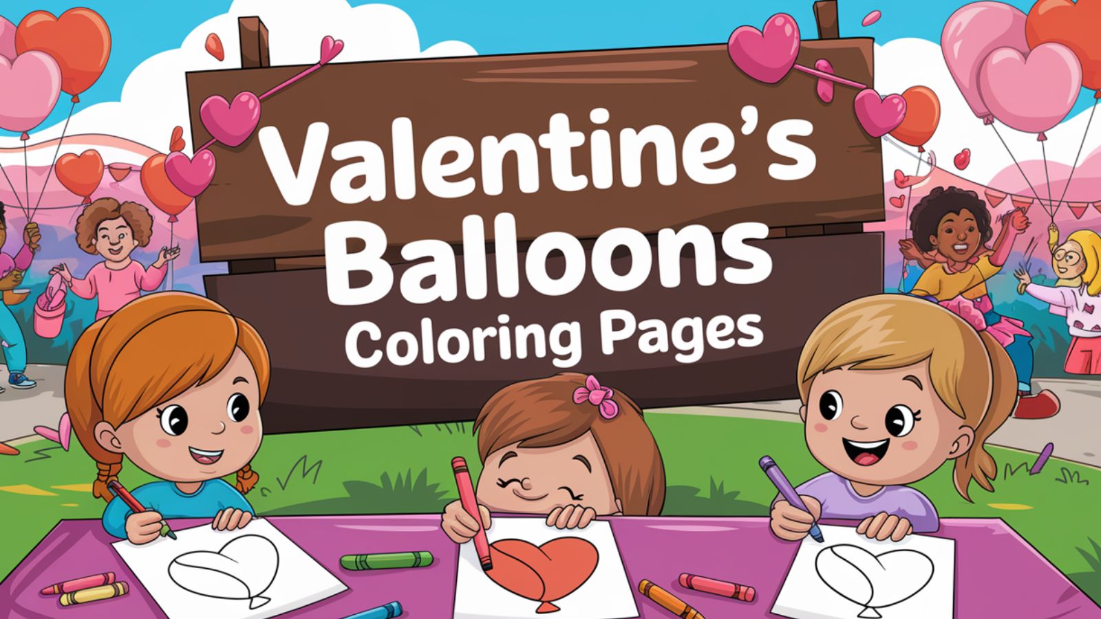 Valentine’s Balloons Coloring Pages – Free PDF Printables 🎈❤️💖