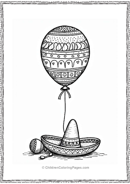 Valentine’s Balloons In A Mexican Fiesta Free PDF Printable