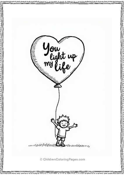 Valentine’s Balloons You Light Up My Life Free PDF Printable