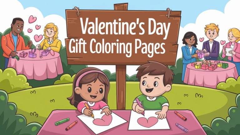 Valentine S Day Gift Coloring Pages