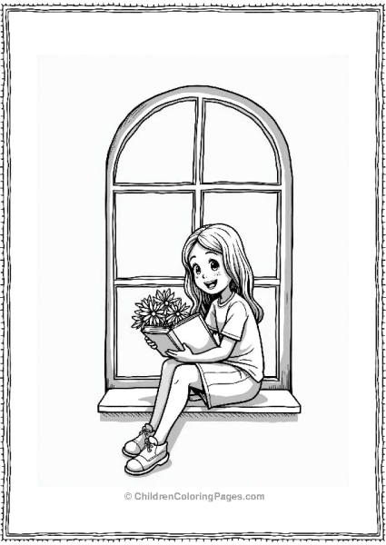 Valentine’s Day Gifts Girl Reading In A Window Nook Free PDF Printable