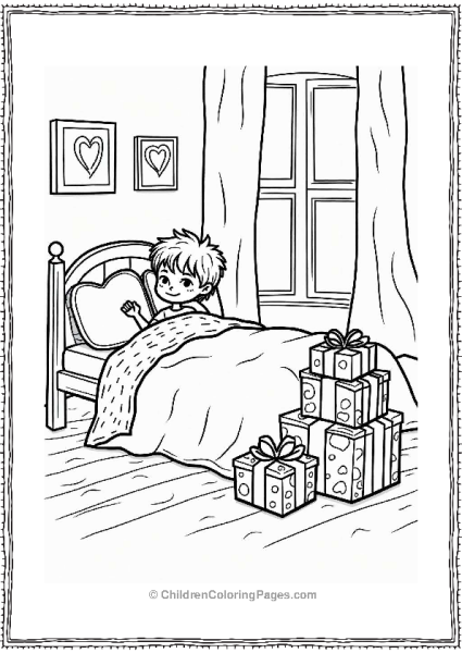 Valentines Day Gifts In A Cozy Bedroom Free PDF Printable