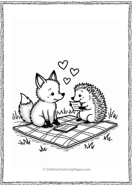 Valentine’s Day Love Letters Fox And Hedgehog Free PDF Printable