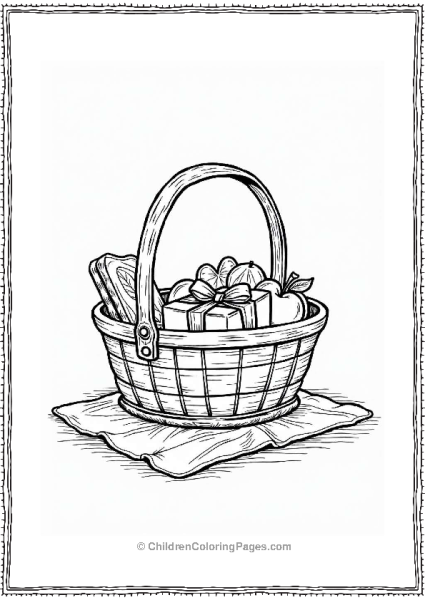 Valentine’s Day Picnic Basket Gift Free PDF Printable