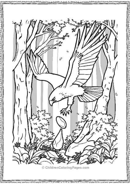 Vampire Hawk Swooping On Prey Free PDF Printable