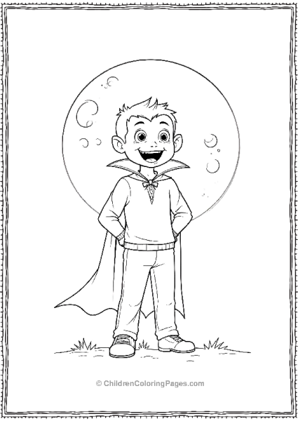 Vampire In Front Of Full Moon Free PDF Printable