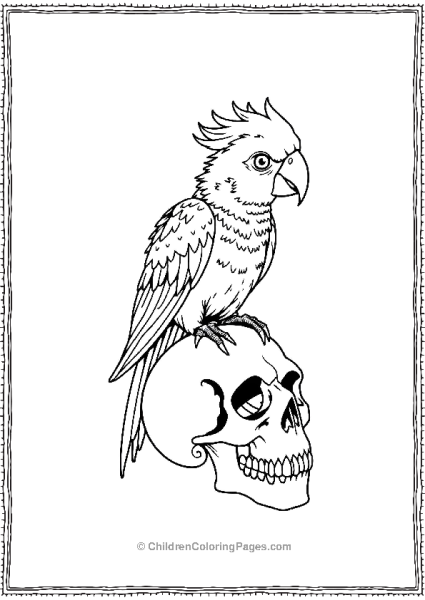 Vampire Parrot Perched Free PDF Printable