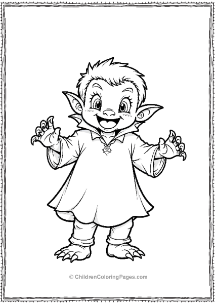 Vampire Reaching Out With Long Fangs Free PDF Printable