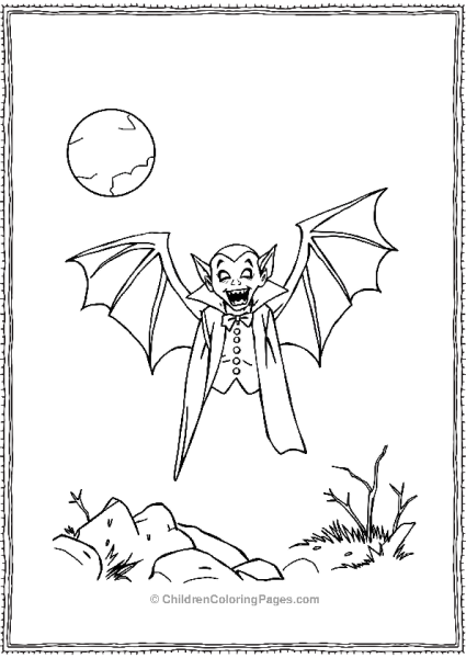 Vampire Transforming In A Bat Free PDF Printable