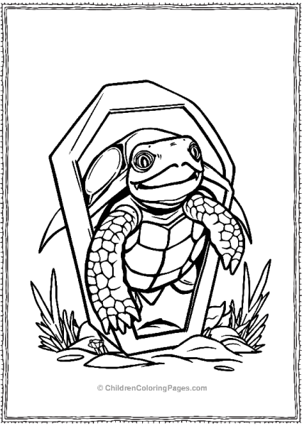 Vampire Turtle Hiding In Its Coffin Free PDF Printable