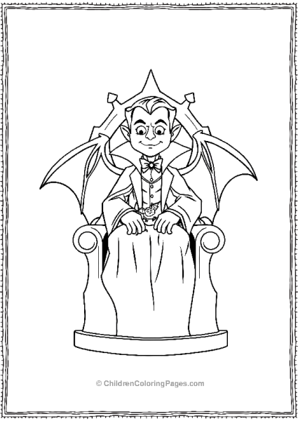 Vampire With A Pet Bat Free PDF Printable