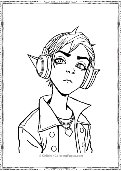 Vampire With Headphones Free PDF Printable