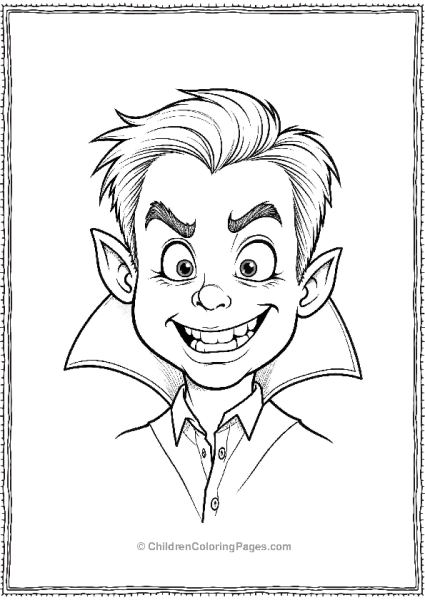 Vampire With Slickback Hair And Hair Free PDF Printable