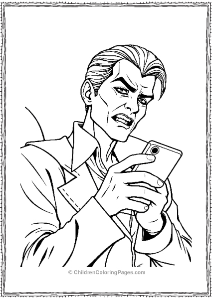 Vampire With Smartphone Free PDF Printable