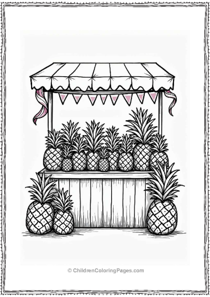 Vibrant Pineapple Market Stall Free PDF Printable