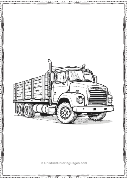 Vintage Flatbed Truck Free PDF Printable