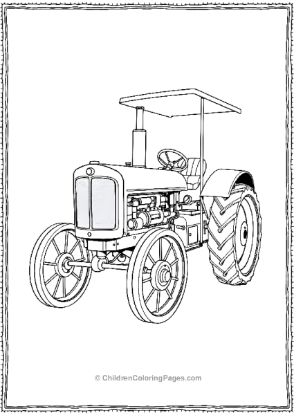 Vintage Tractor Free PDF Printable