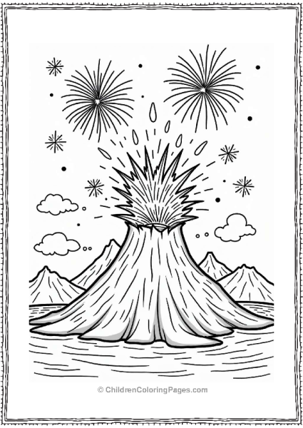 Volcano Eruption Celebration Free PDF Printable