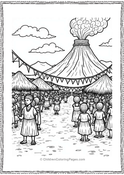 Volcano Festival Celebration Free PDF Printable