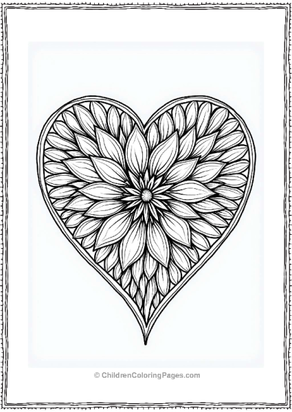 Whimsical Heart Mandala Pattern Free PDF Printable