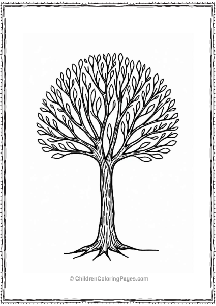 Whimsical Yew Tree Illustration Free PDF Printable