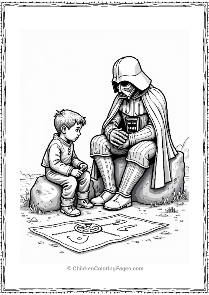 Young Darth Vader Drawing A Battle Plan Free PDF Printable