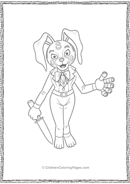 A White Rabbit Five Nights At Freddy’s With A Bow Free PDF Printable