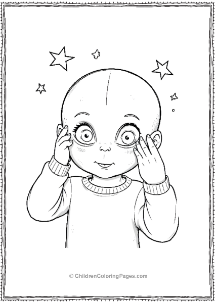 April Fools DayA Child Putting On A Silly Alien Mask Free PDF Printable