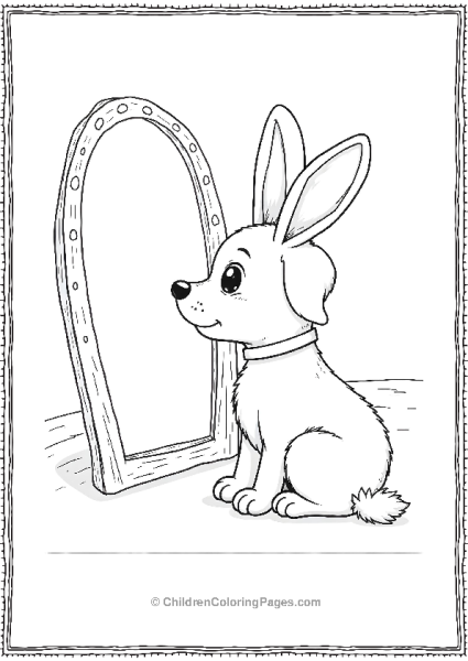 April Fools DayA Dog Wearing Bunny Ears And A Fake Tail Free PDF Printable