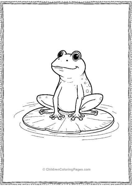 April Fools Day A Frog Jumping Onto A Lily Pad Free PDF Printable