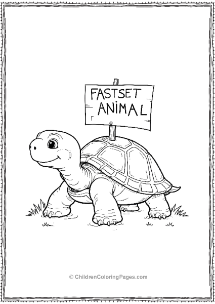 April Fools Day A Turtle With A Sign On Its Shell Free PDF Printable