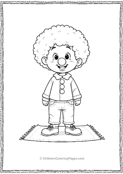 April Fools DayChild Wearing A Clown Wig And Oversized Nose Free PDF Printable