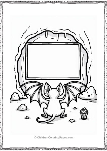 Bat Watching Movie In Cozy Cave Theater Free PDF Printable