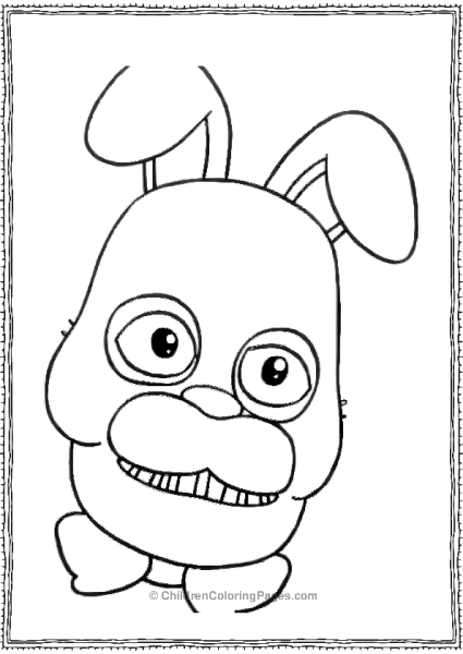 Bonnie The Bunny Five Nights At Freddy’s Coloring Page Free PDF Printable